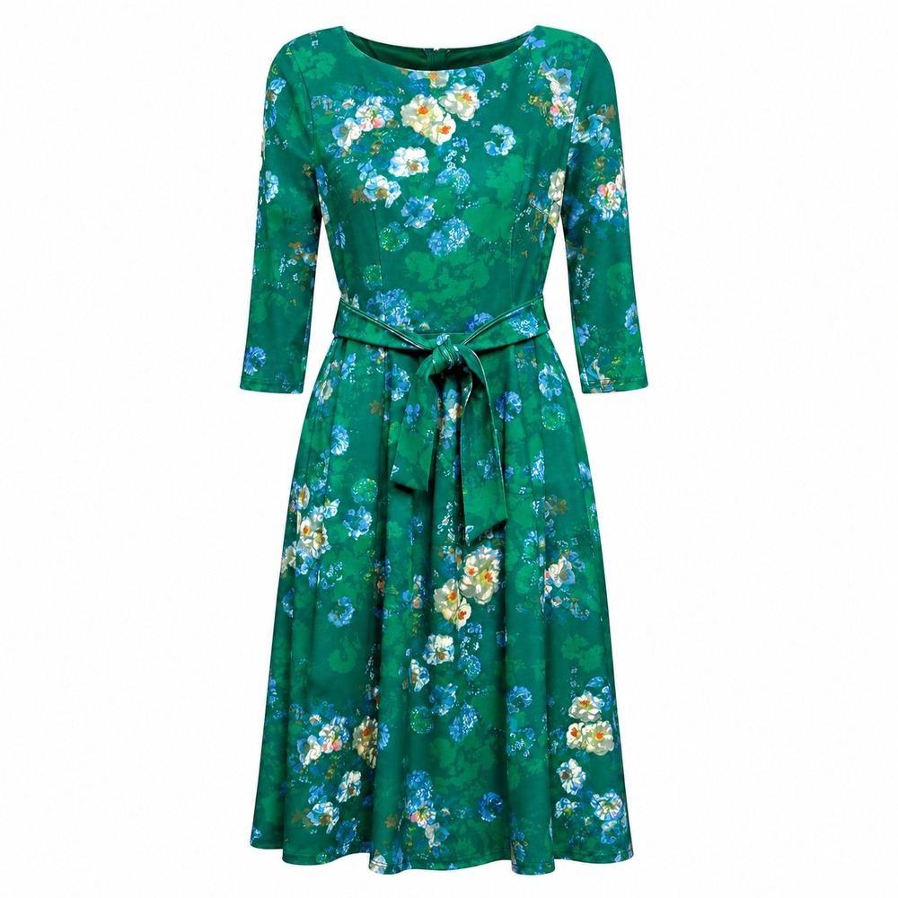 Dress Tells Cottagecore Floral A Line Midi Dress Womens Size Large Retro Garden